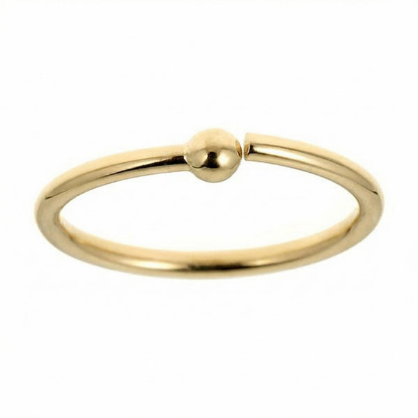 14K Solid Gold Nose Hoop - Yellow gold, Solid gold, 14k