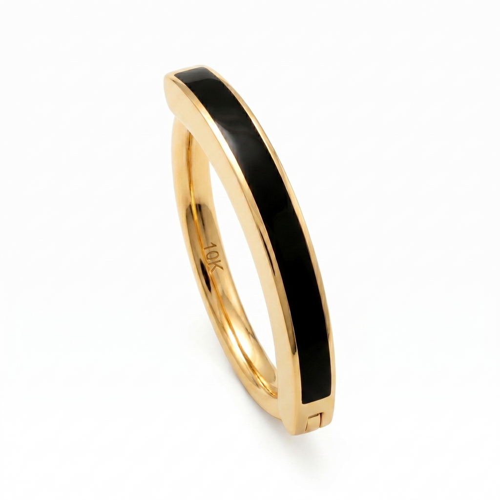 10K Solid Gold 14G 12mm 5.16mm Huggie Clicker Belly Hoop