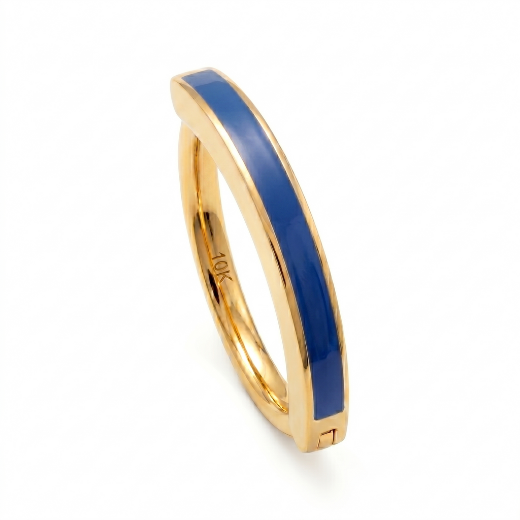 10K Solid Gold 14G 12mm 5.16mm Huggie Clicker Belly Hoop