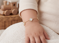 14K Solid Gold Triple Flower Children's Bracelet