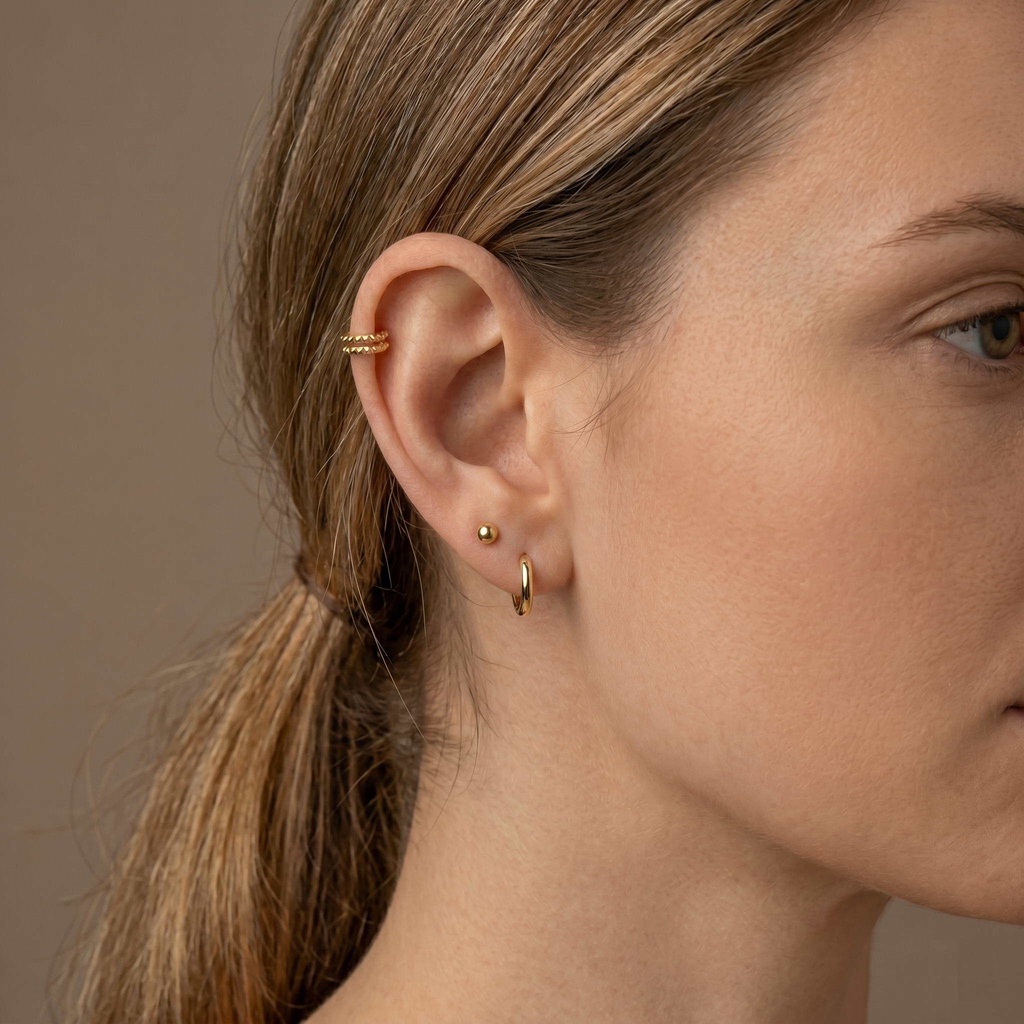 10K Solid Gold Ear Cuff
