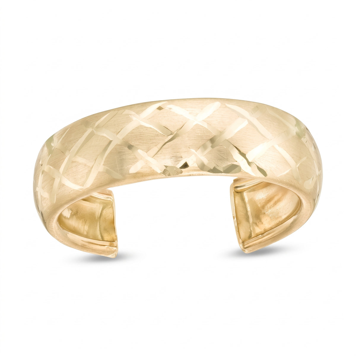 10K Solid Gold Diamond-Cut Toe Ring