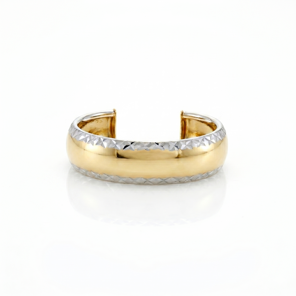10K Two Tone Gold Toe Ring