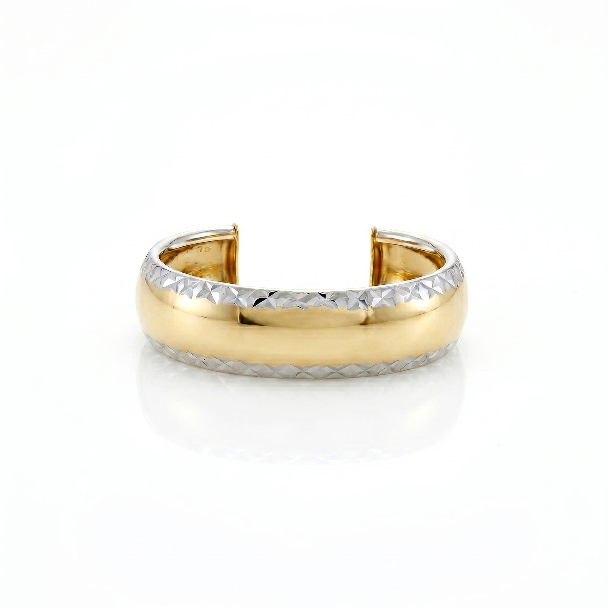 10K Two Tone Gold Toe Ring