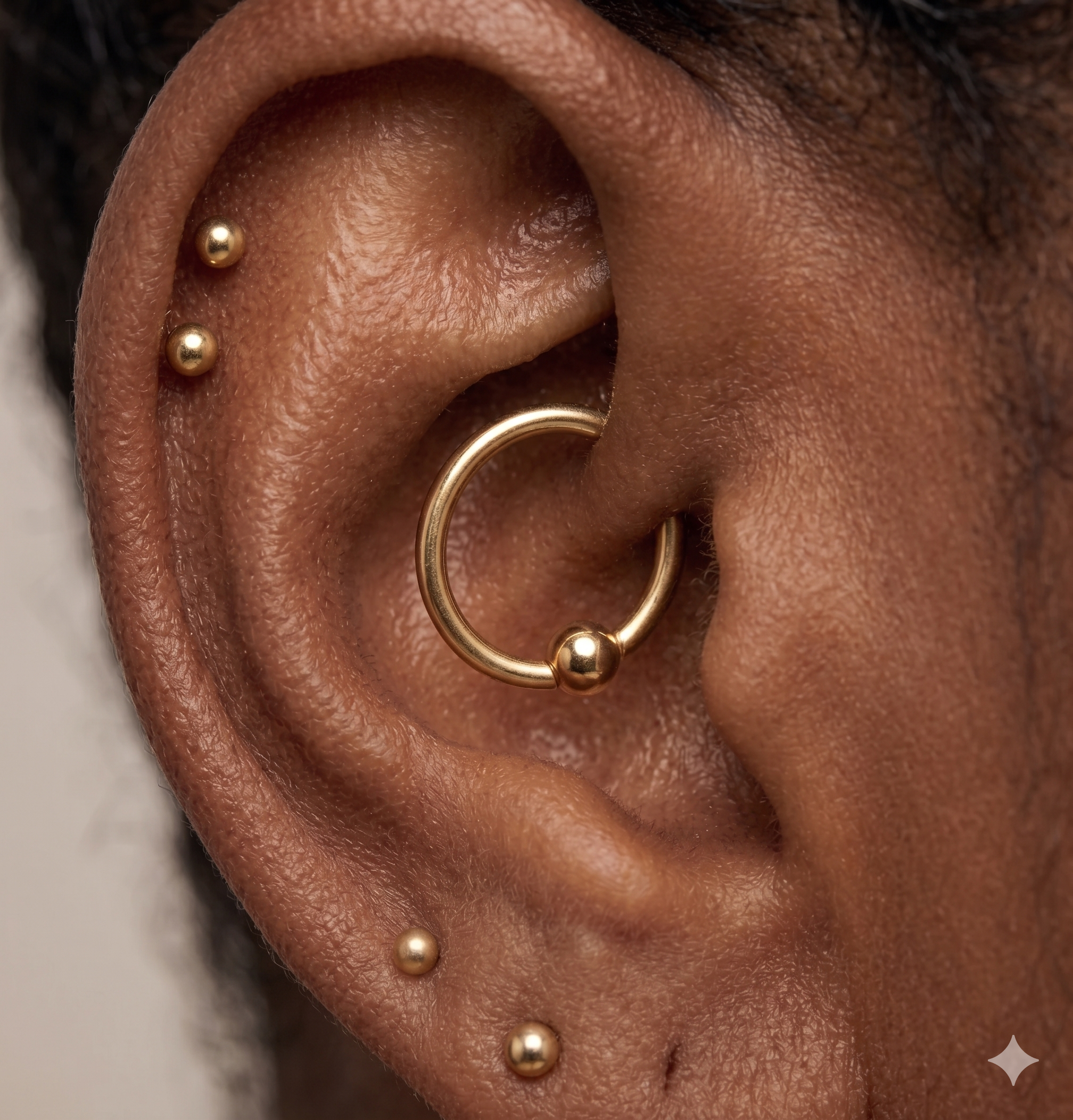 10K Solid Gold 14G 3mm Ball 10mm Clicker Hoop