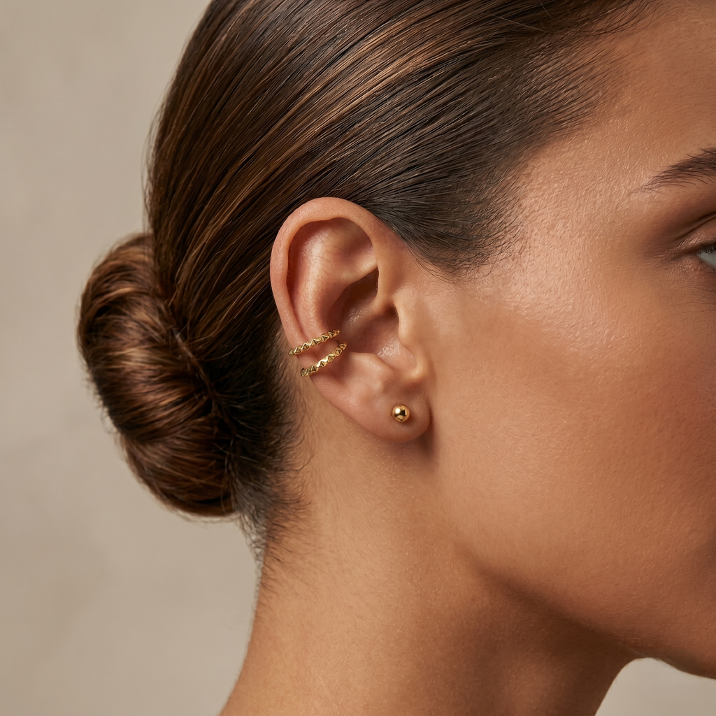 10K Solid Gold Ear Cuff