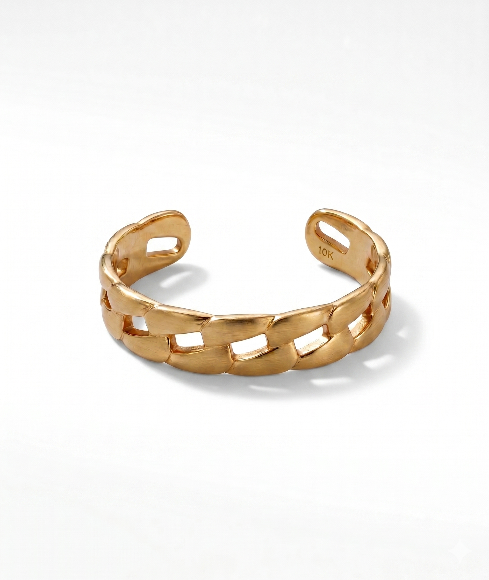 10K Solid Gold Chain Link Toe Ring