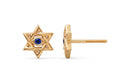 14K Solid Gold Star of David Children's Earrings