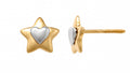 14K Solid Gold Star Children's Earrings