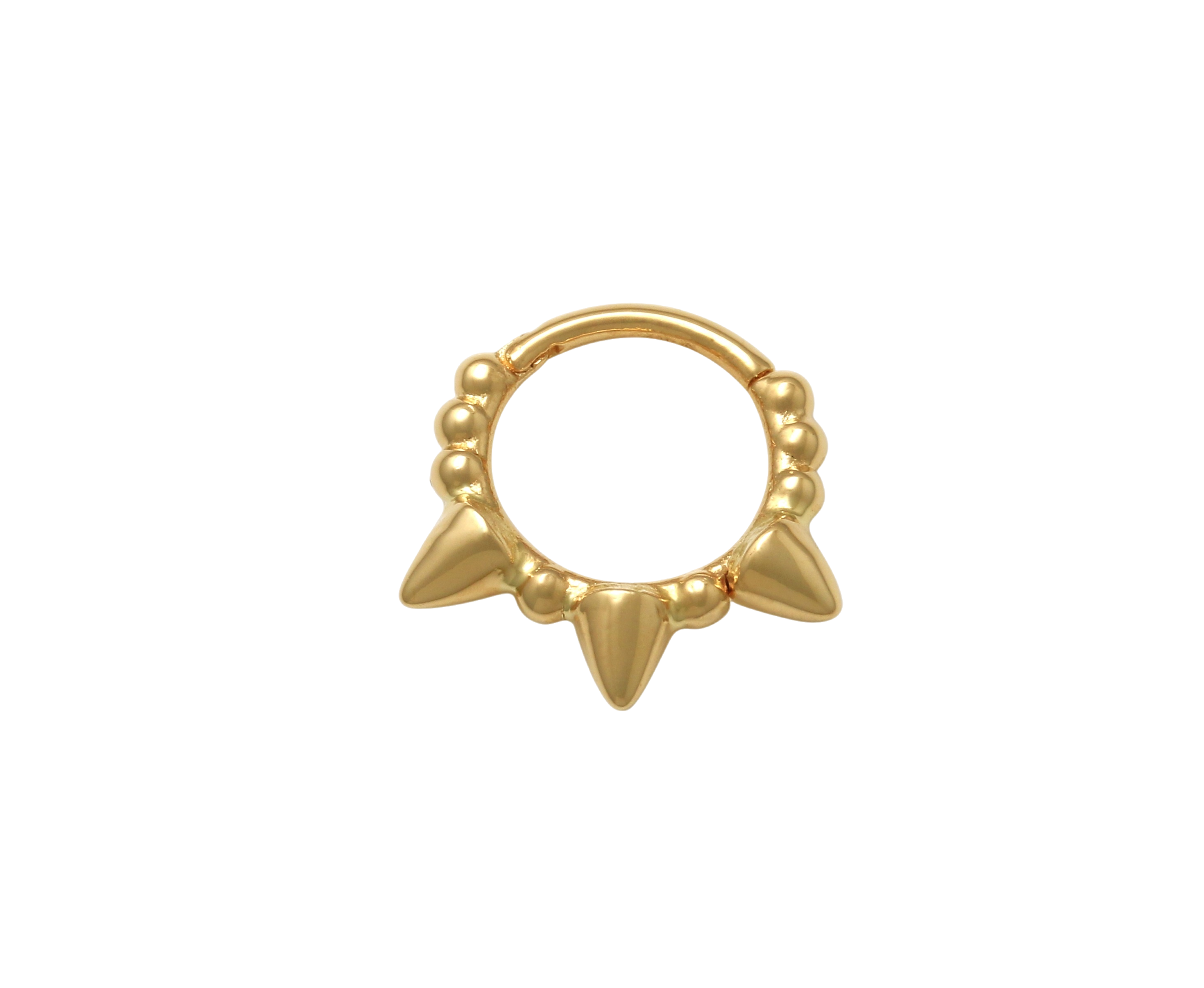 14kt Solid Gold Spiked Septum Clicker