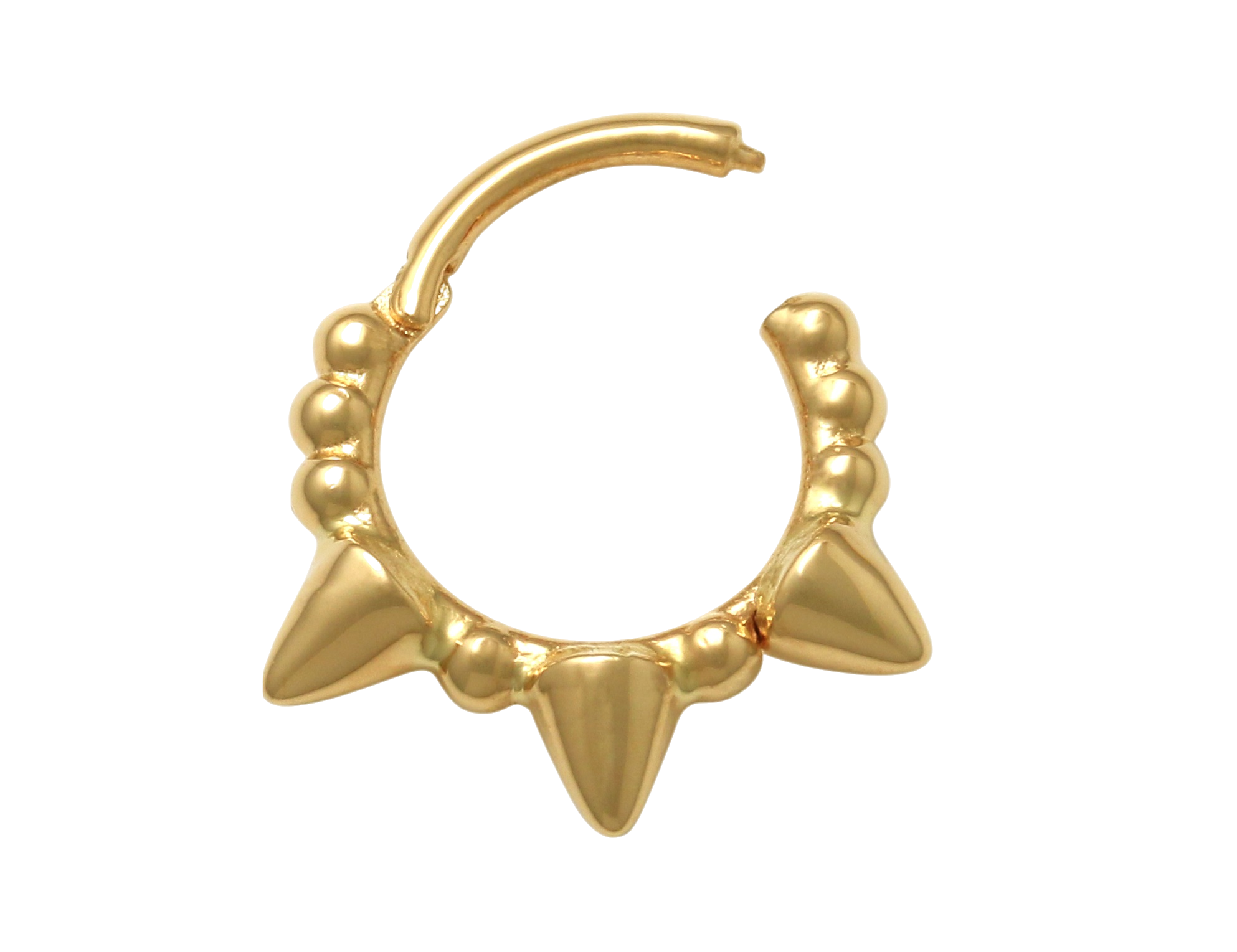 14kt Solid Gold Spiked Septum Clicker