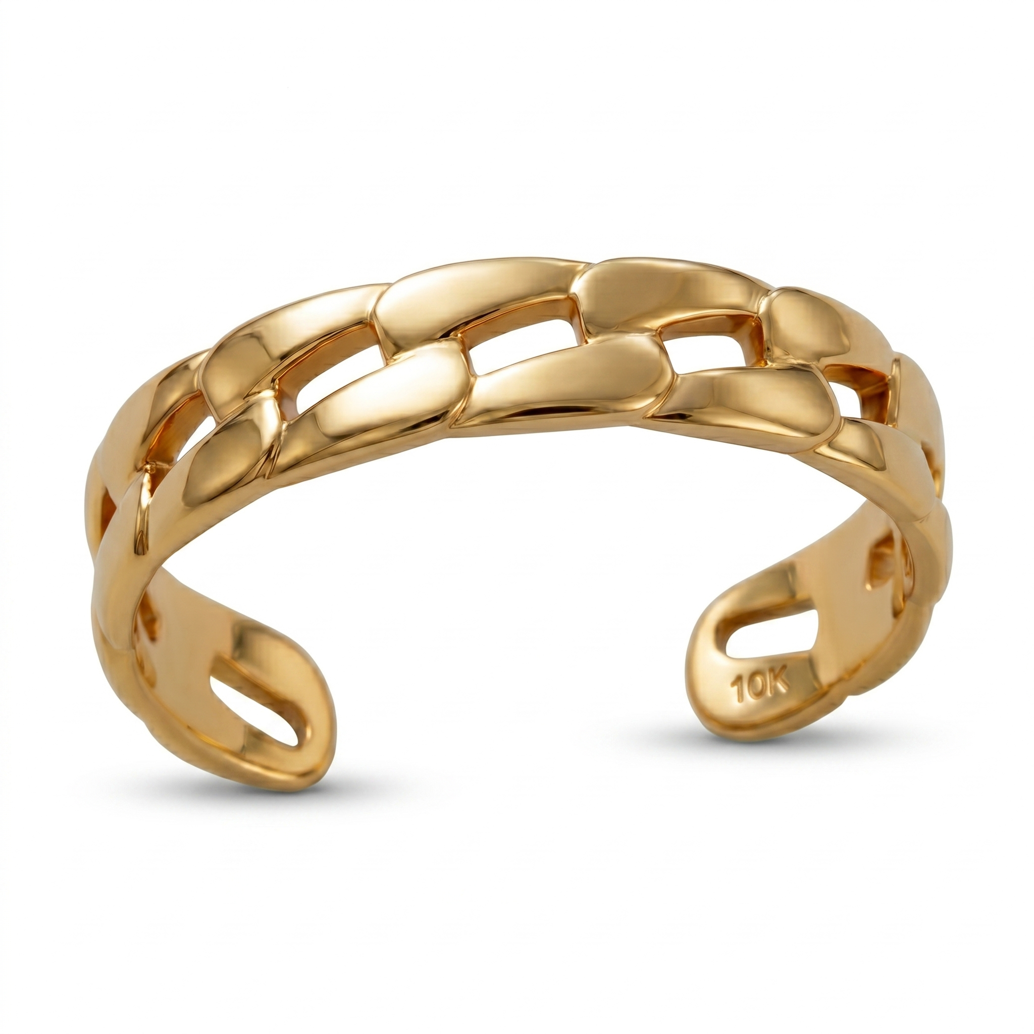 10K Solid Gold Chain Link Toe Ring