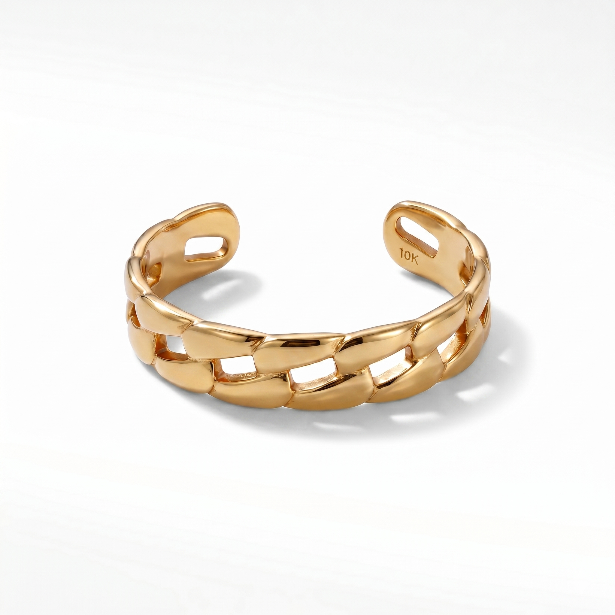 10K Solid Gold Chain Link Toe Ring