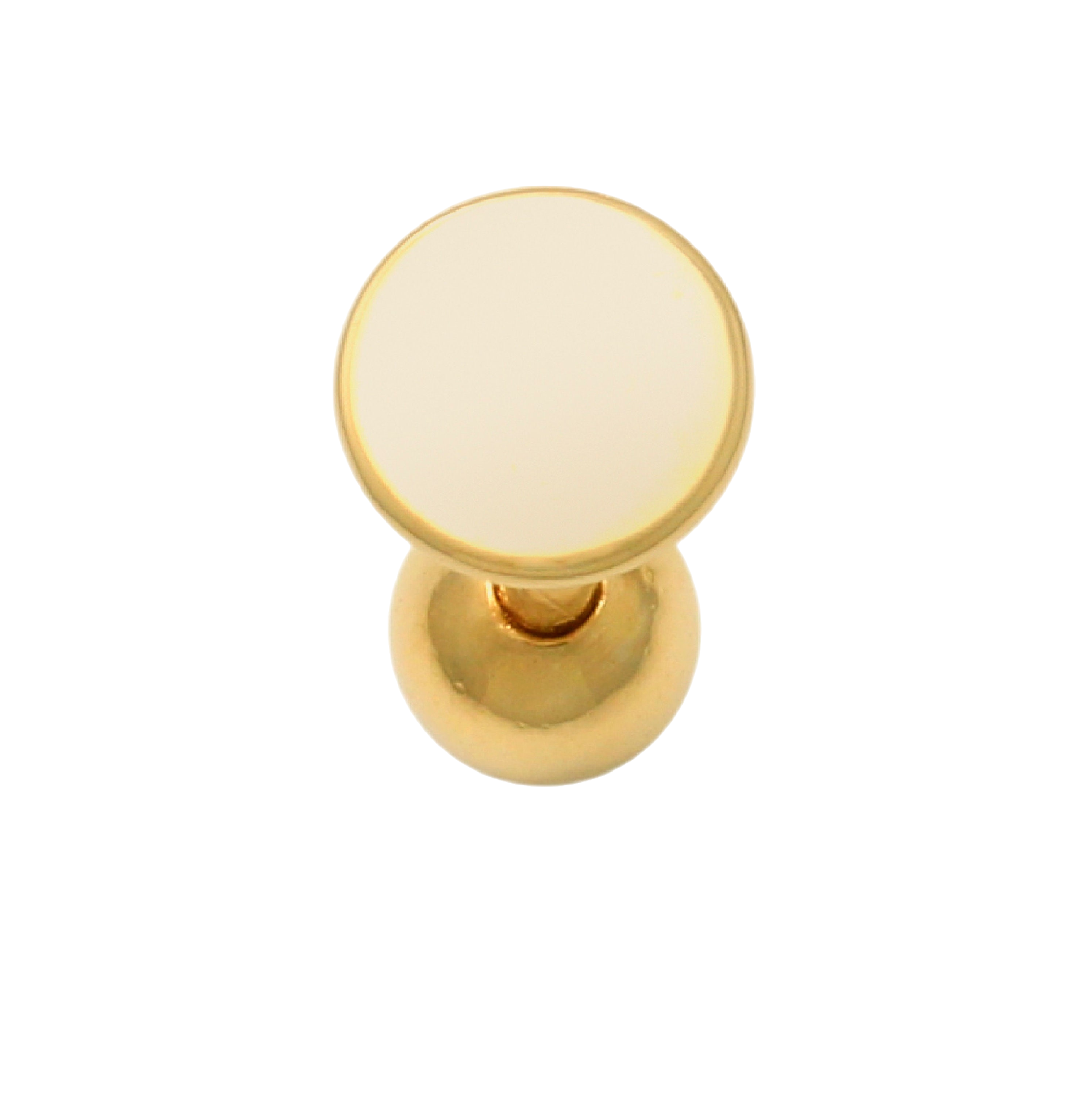 14k Solid Gold Cartilage With Flat Disc Back