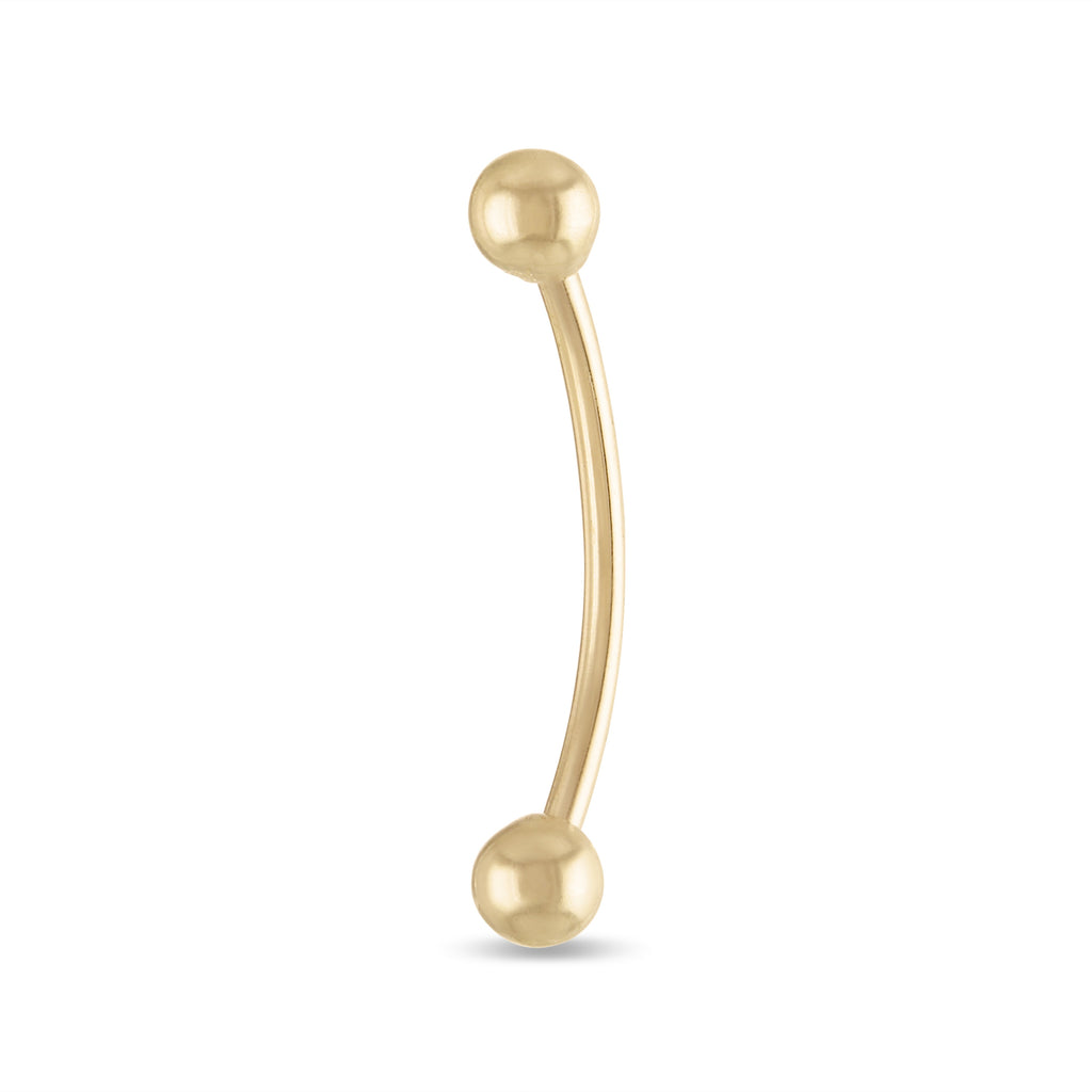 10K Solid Gold Belly Ring - Yellow gold, Solid gold, 10k