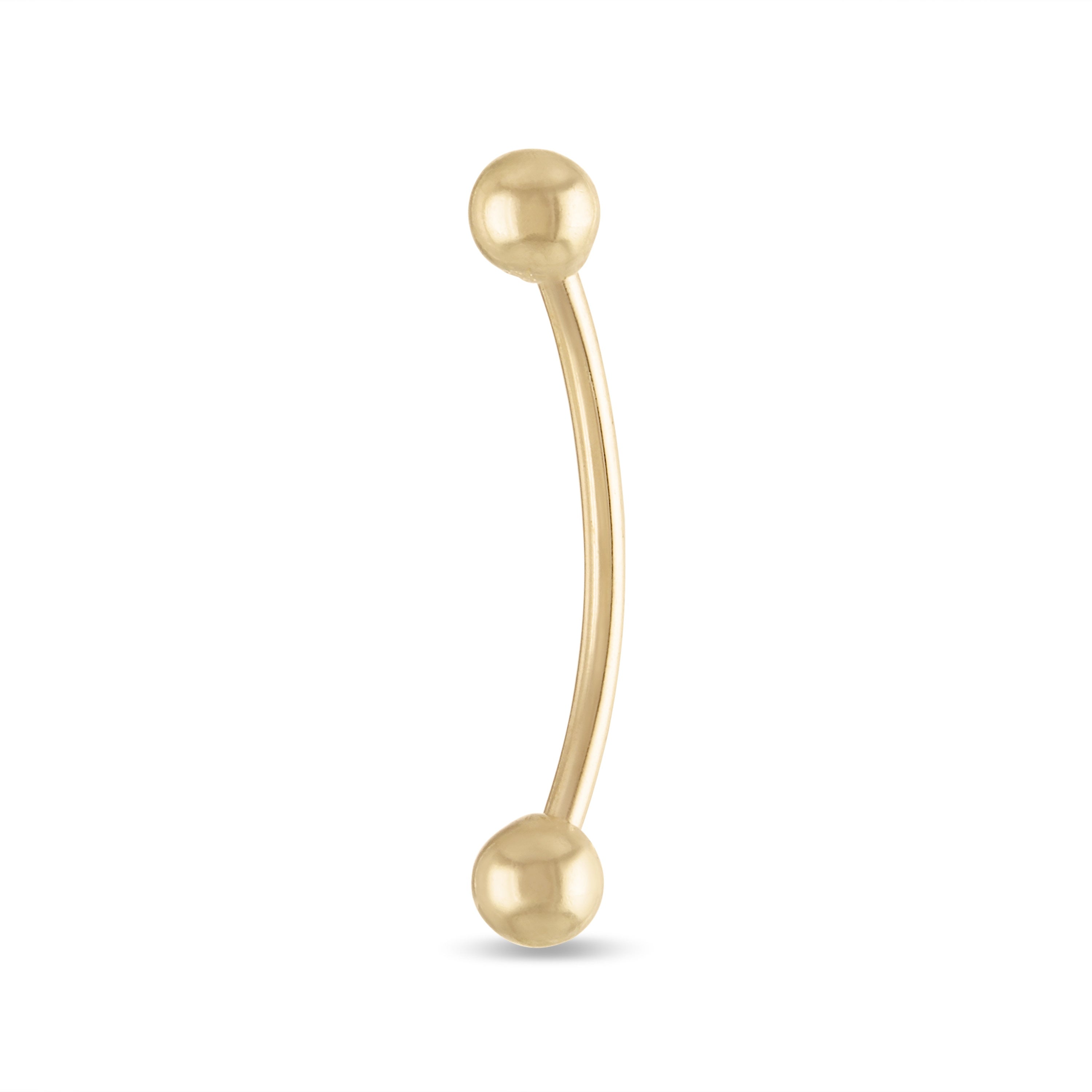 10K Solid Gold Belly Ring - Yellow gold, Solid gold, 10k