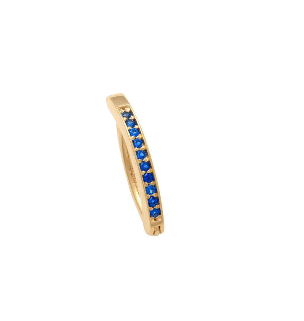 10K Solid Gold Belly Hoop - Cubic zirconia, Yellow gold, Solid gold