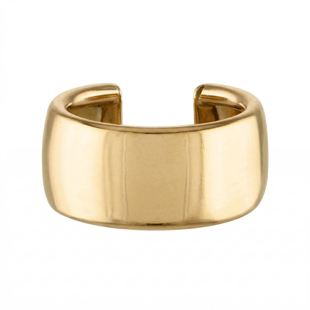 14K Solid Gold Ear Cuff - White gold, Yellow gold, Solid gold