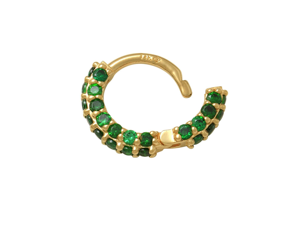 14K Solid Gold 18G Clicker Cartilage - Yellow gold, Solid gold, 10k