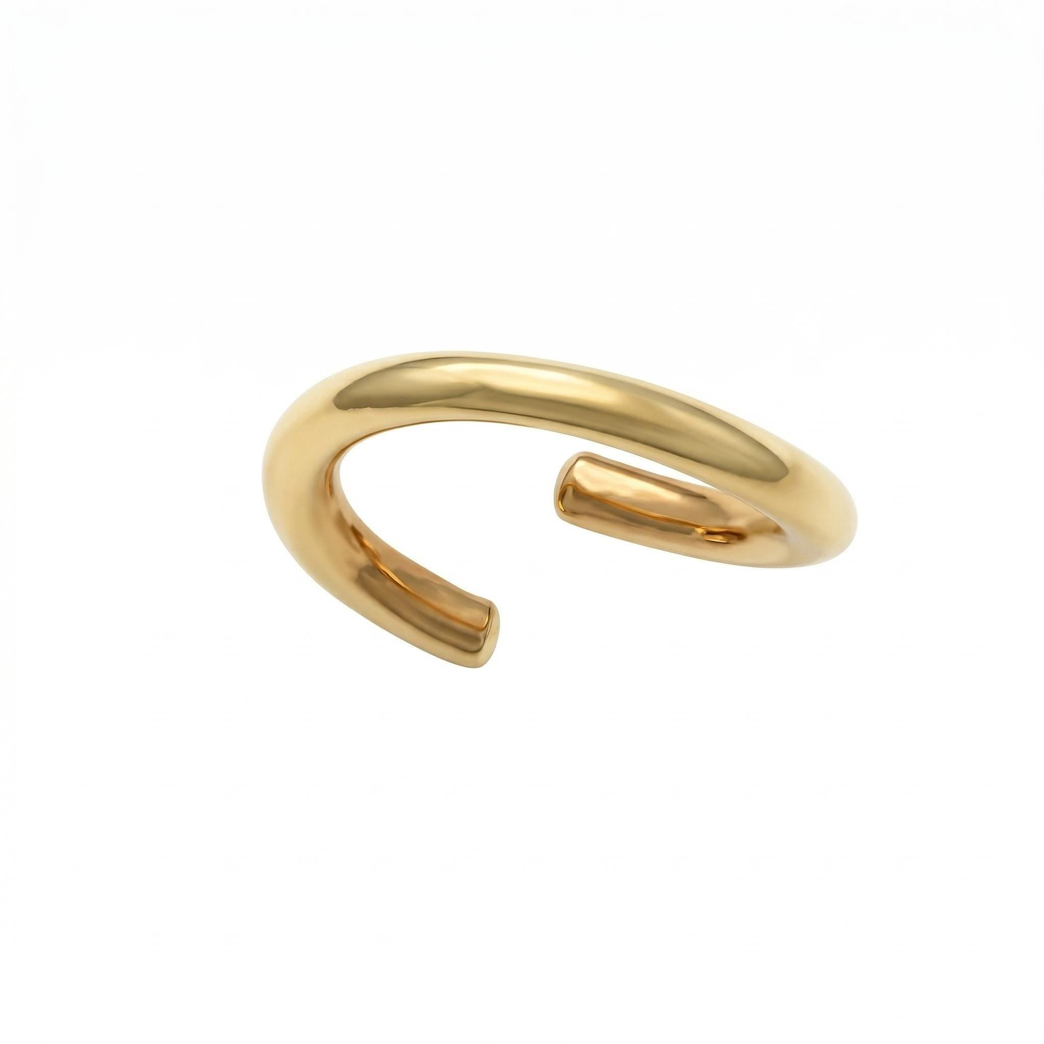 10K Solid Gold Nose Hoop - Yellow gold, Solid gold, 10k