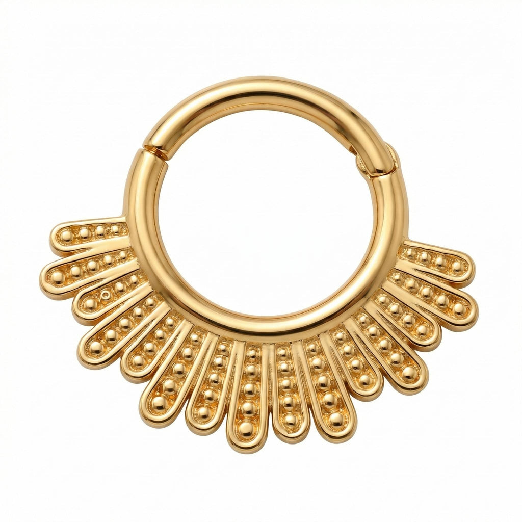 14K Solid Gold Cartilage Ring - Yellow gold, Solid gold, 14k