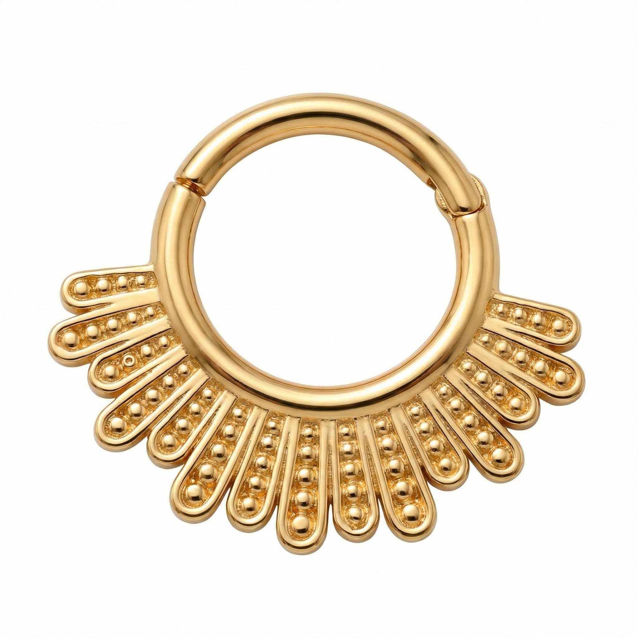 14K Solid Gold Cartilage Ring - Yellow gold, Solid gold, 14k