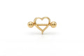 14K Solid Gold Nipple Ring - Gold, Solid gold, 14k