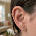 10K Solid Gold Clicker Hoop - Yellow gold, Solid gold, 10k