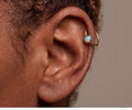 10K Solid Gold Opal Helix Ring - Opal, Yellow gold, Solid gold