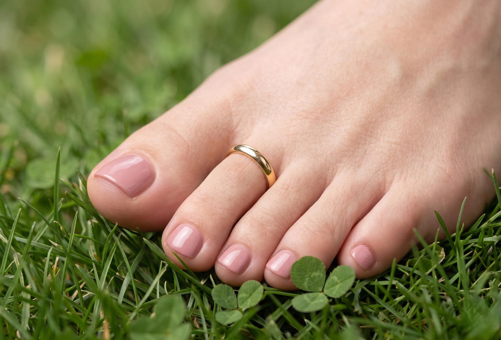 14K Solid Gold Toe Ring - Yellow gold, Solid gold, 14k