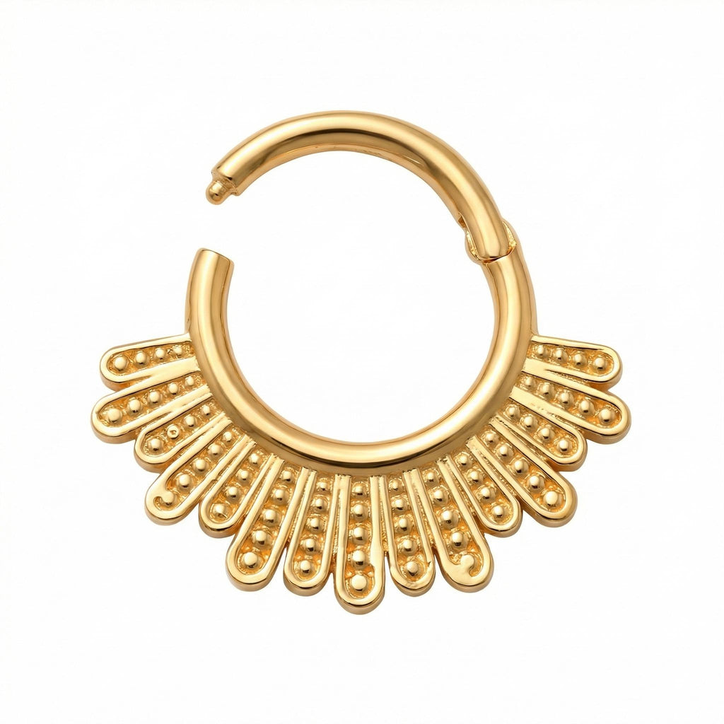14K Solid Gold Cartilage Ring - Yellow gold, Solid gold, 14k