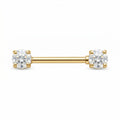 14K Solid Gold Nipple Ring - Gold, Solid gold, 14k