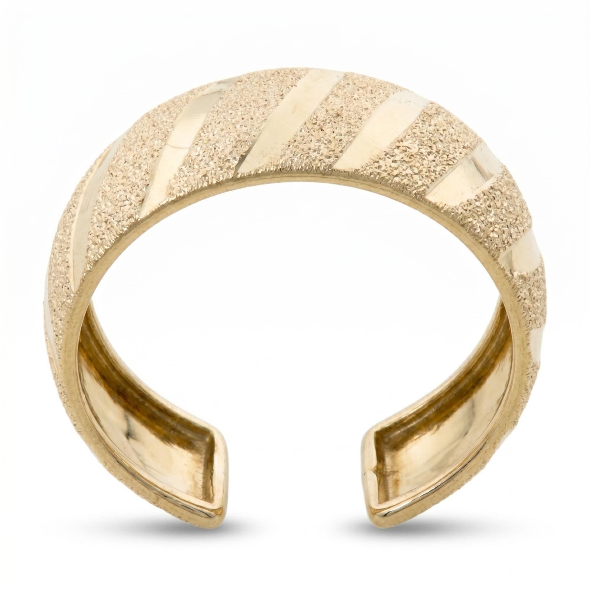 10K Solid Gold Toe Ring Adjustable - Yellow gold, Solid gold, 10k