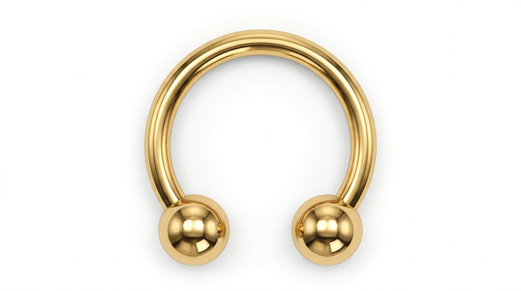 10K Solid Gold Horseshoe Septum Ring - Yellow gold, Solid gold, 10k