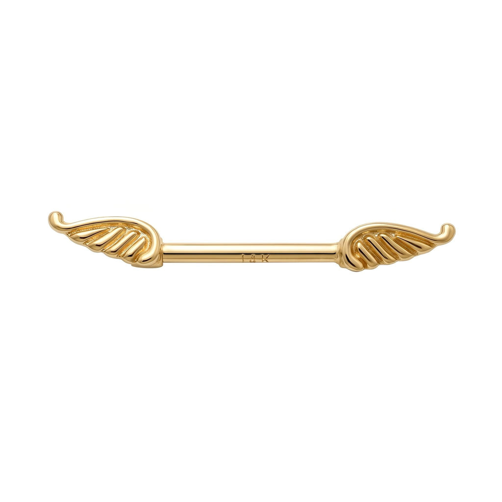 14K Solid Gold Nipple Ring - Gold, Solid gold, 14k
