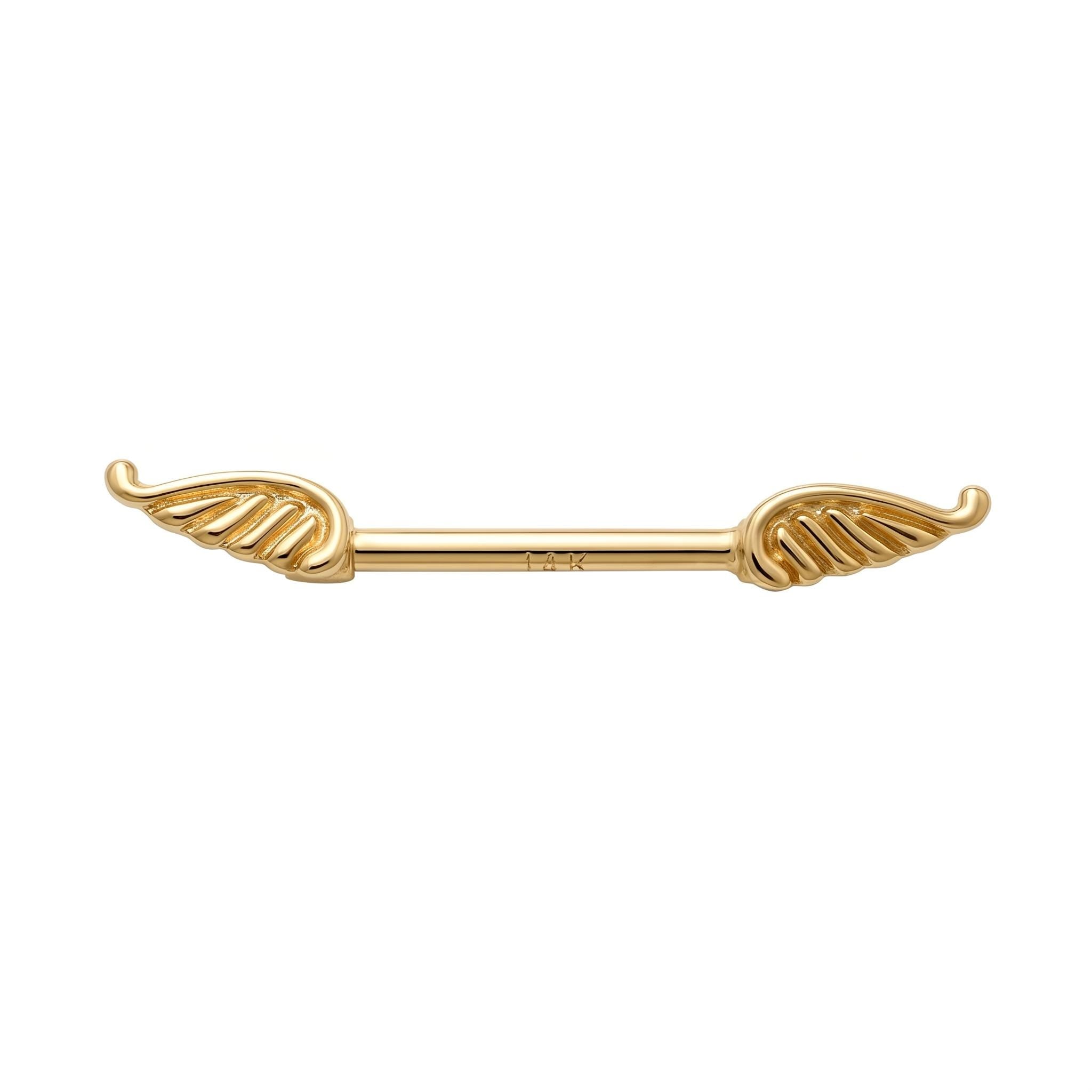 14K Solid Gold Nipple Ring - Gold, Solid gold, 14k