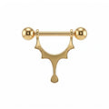 14K Solid Gold Nipple Ring - Gold, Solid gold, 14k