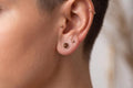 14K Solid Gold Double-Flared Ear Tunnels - Yellow gold, Solid gold, 14k - 12g & 10mm long- 1pc