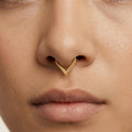 14K Solid Gold Teardrop Clicker Hoop - Yellow gold, Solid gold, 14k