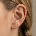 10K Solid Gold Ear Cuff - Yellow gold, Solid gold, 10k