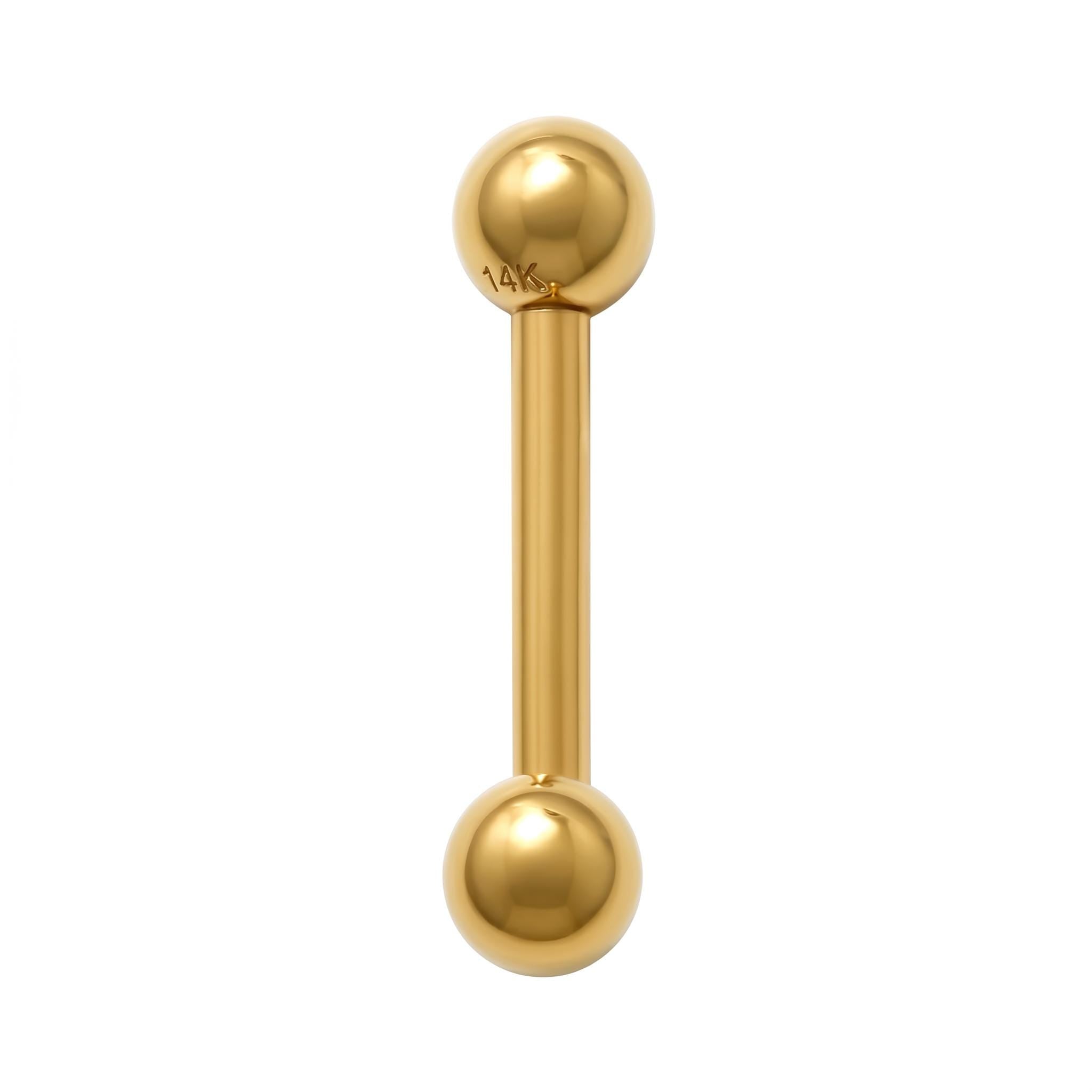 14K Solid Gold Christina Piercing - Yellow gold, Solid gold, 14k