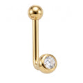 14K Solid Gold Christina Piercing - Yellow gold, Solid gold, 14k