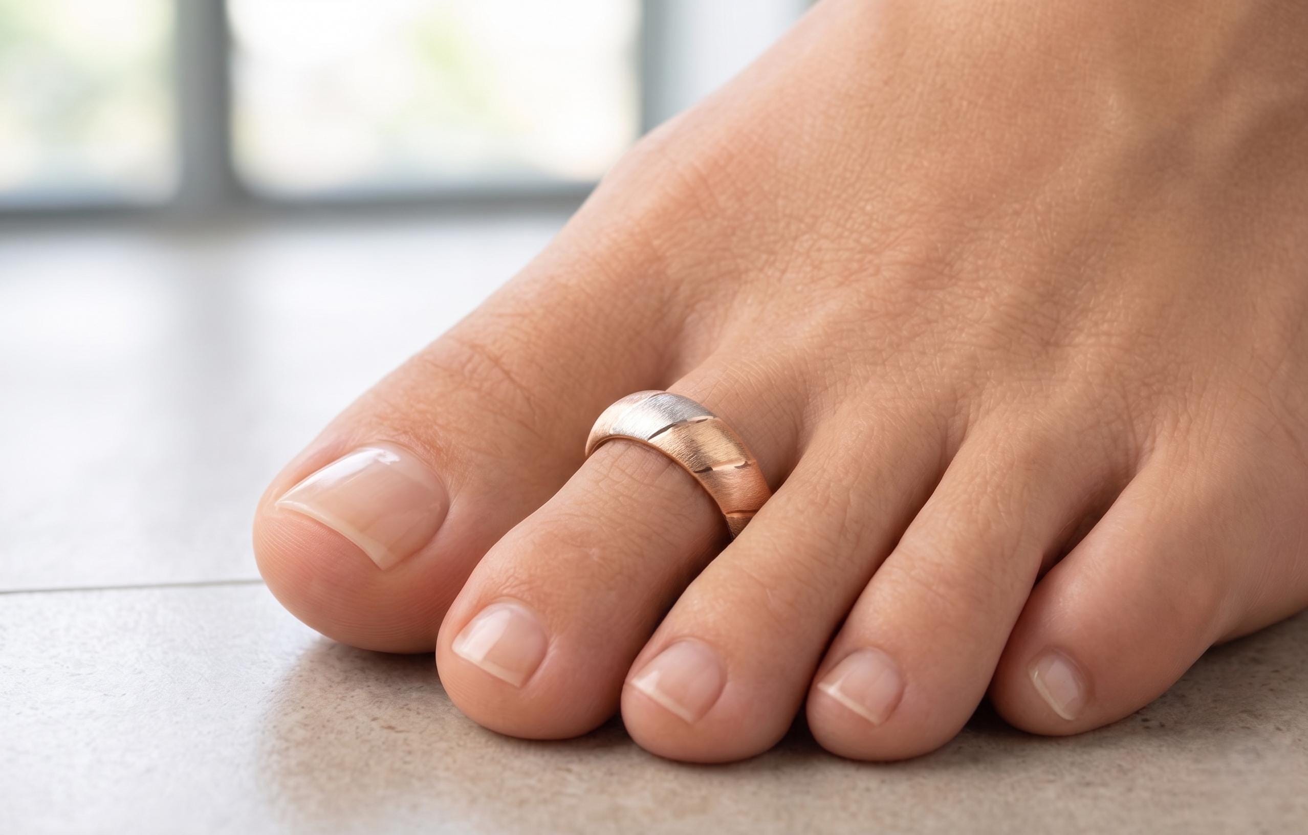 14K Solid Gold Toe Ring - Rose gold, White gold, Yellow gold