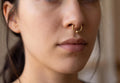 10K Solid Gold Ball Clicker Hoop - Yellow gold, Solid gold, 10k