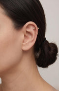 14K Solid Gold Dangling Chain Cartilage Earring - Yellow gold