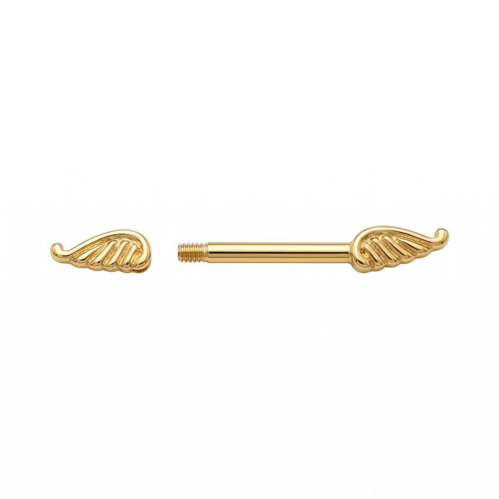 14K Solid Gold Nipple Ring - Gold, Solid gold, 14k
