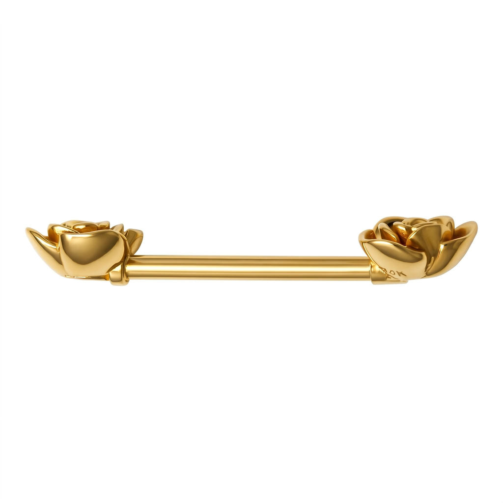 14K Solid Gold Nipple Ring - Gold, Solid gold, 14k