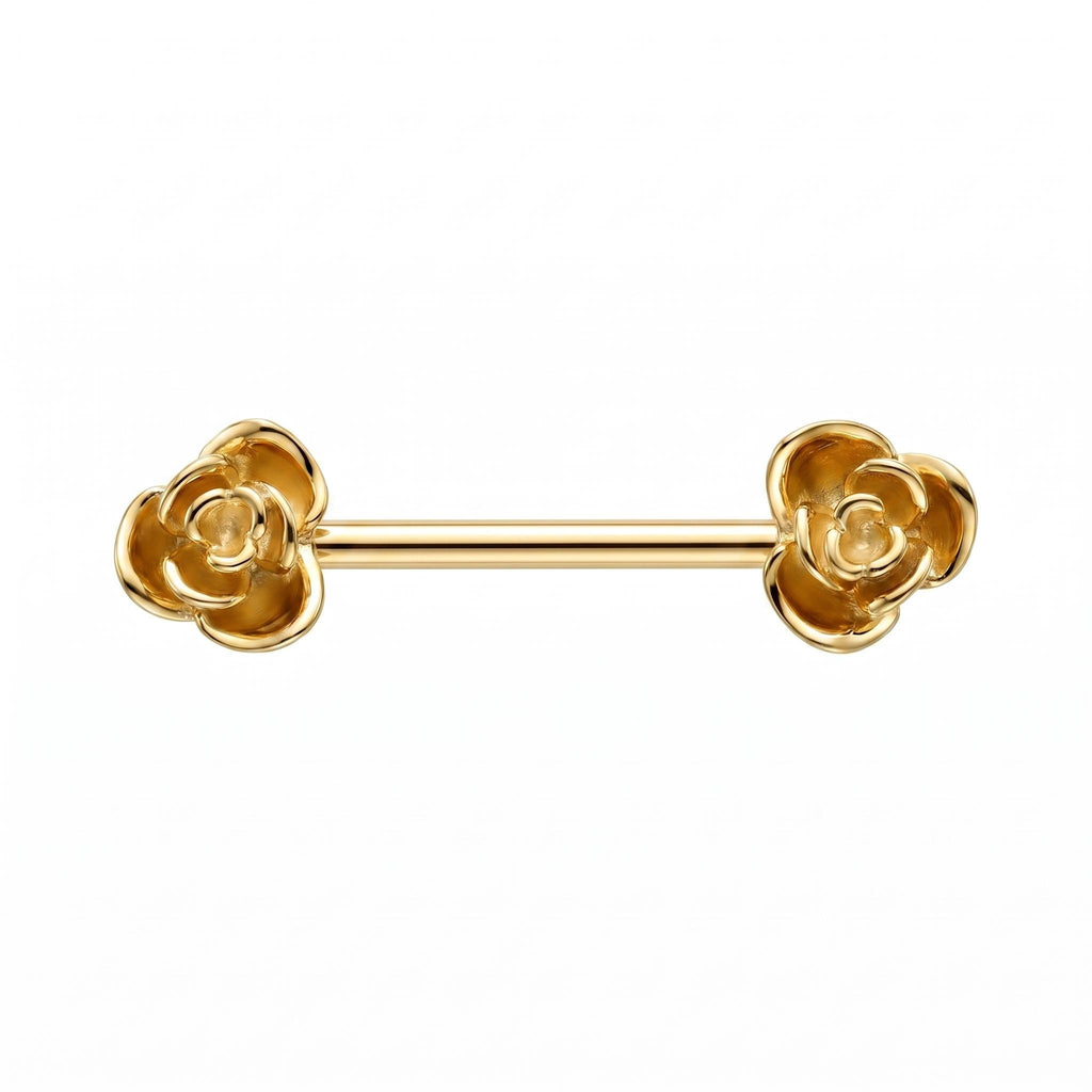 14K Solid Gold Nipple Ring - Gold, Solid gold, 14k