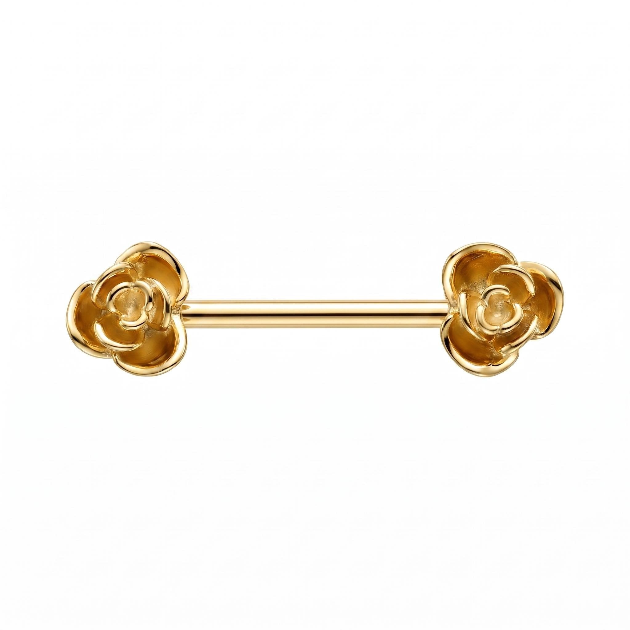 14K Solid Gold Nipple Ring - Gold, Solid gold, 14k