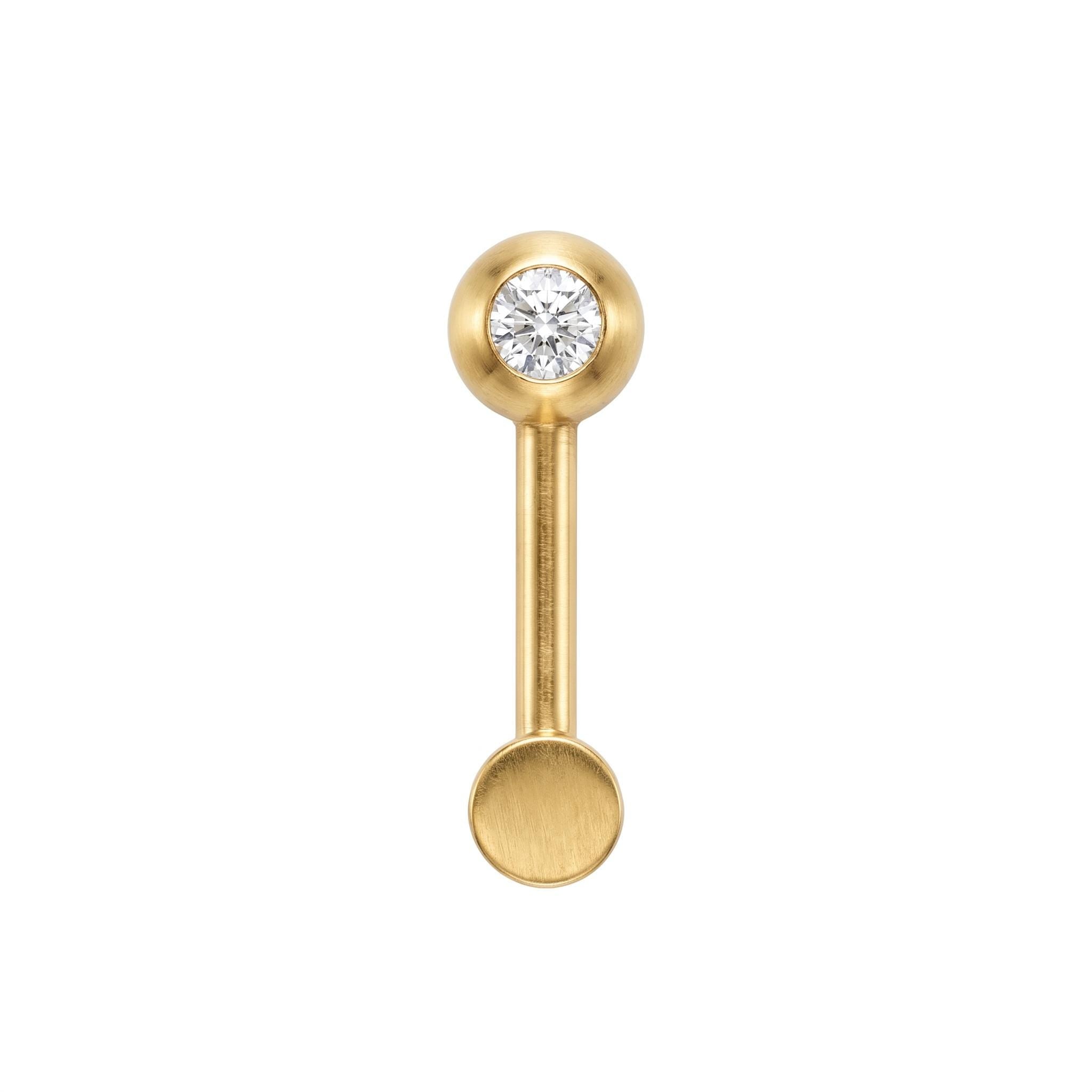 14K Solid Gold Christina Piercing - Yellow gold, Solid gold, 14k
